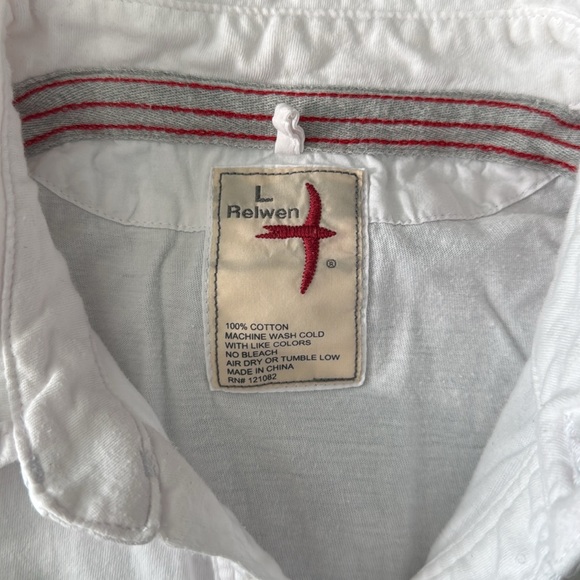 Relwen Men’s Large Jersey Solid White Polo - Picture 4 of 4